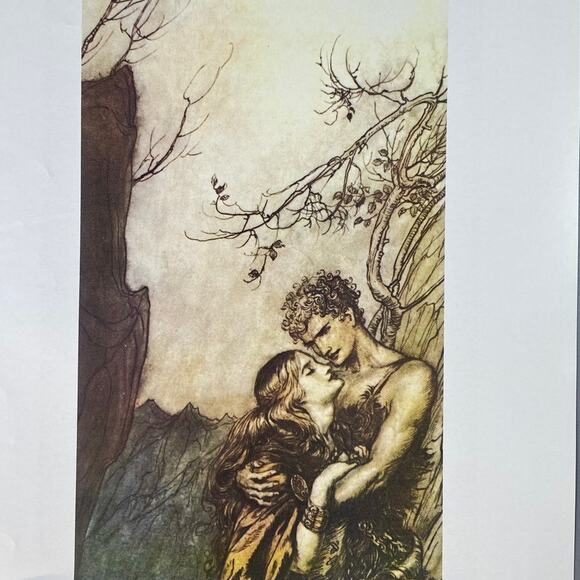 Arthur Rackham, Brunnhilde turns to Siegfried , Print, Drawing, ~ 240625-WH 233 - Picture 1 of 2